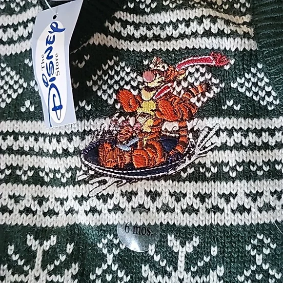 Disney Tigger Green Vest Kid Size 6M - Picture 3 of 9